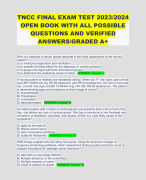 TNCC FINAL EXAM TEST 2024  OPEN BOOK WITH COMPLETE ALL  POSSIBLE QUESTIONS AND  VERIFIED ANSWERS