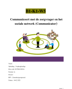 B1-K1-W5 Communiceert met de zorgvrager en het sociale netwerk (Communicator)